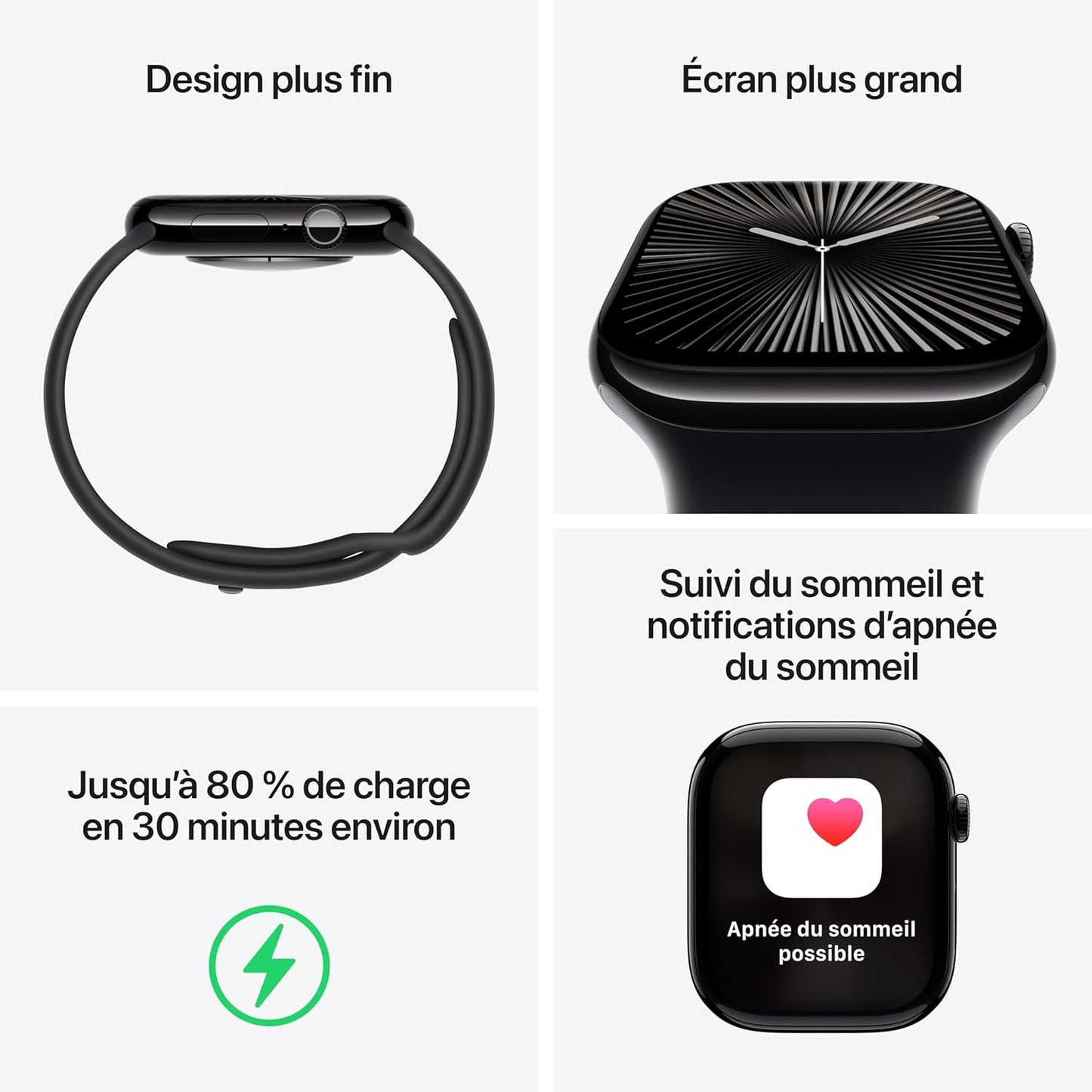 Apple Watch Series 10 Noir en Maille Métallique